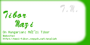 tibor mazi business card